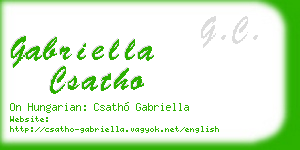 gabriella csatho business card