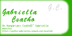 gabriella csatho business card
